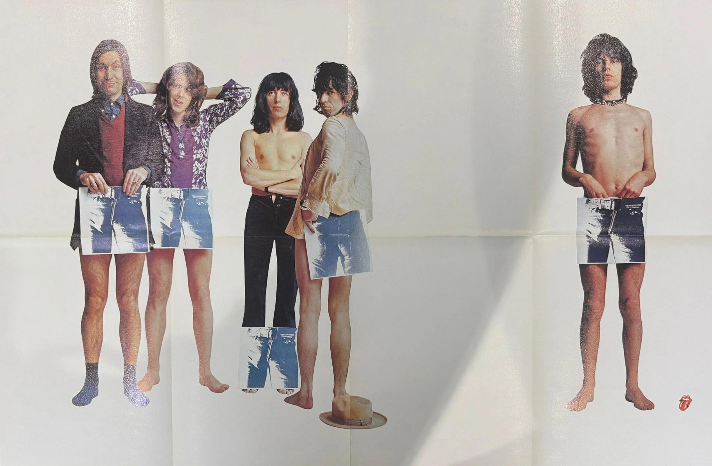 Original promotional poster for The Rolling Stones' 1971 album, "Sticky Fingers".