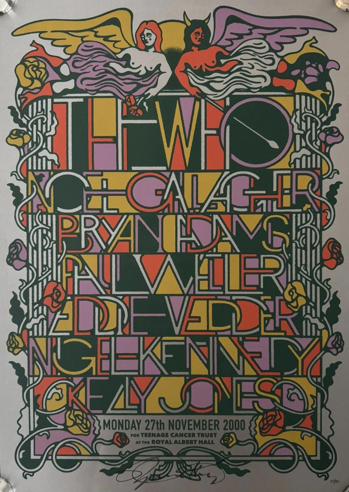 The Who & Special Guests Teenage Cancer Trust signed concert poster