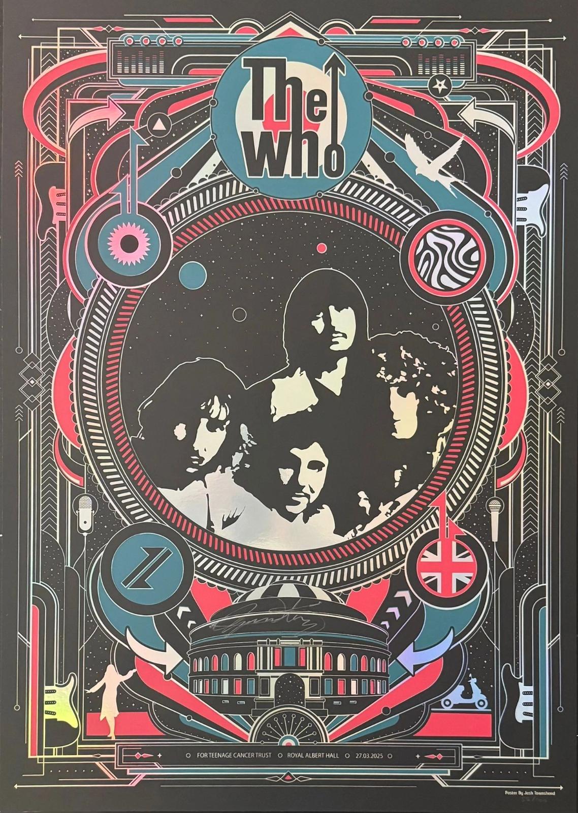 The Who signed limited edition Holographic poster