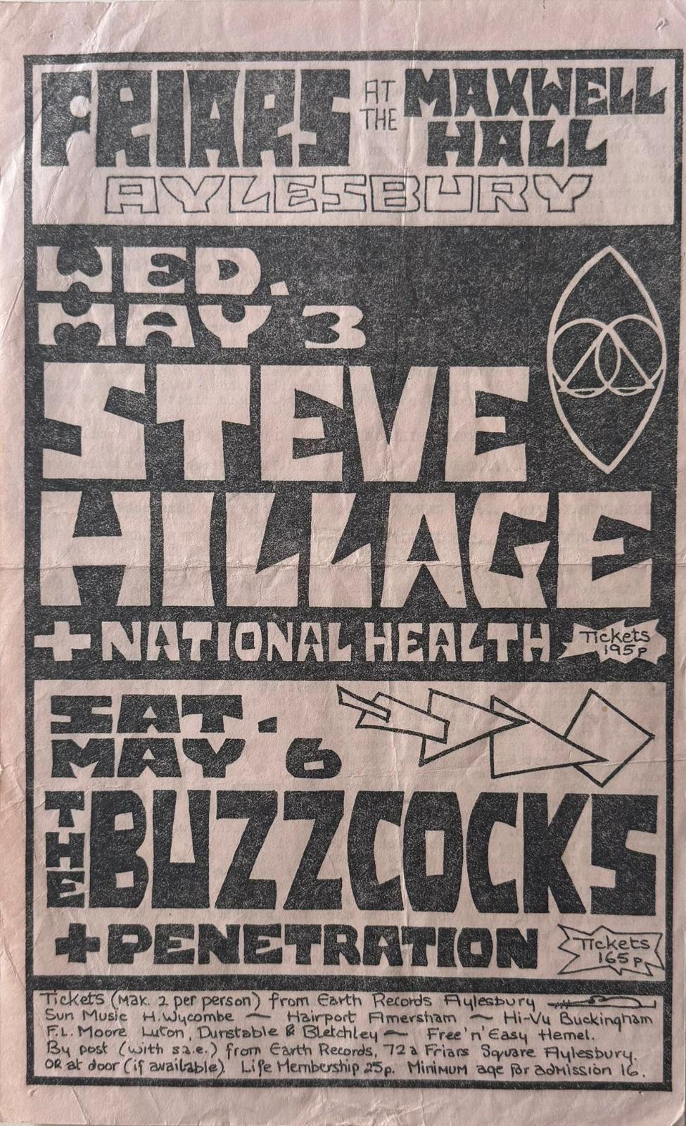Friars Aylesbury concert flyer 1978