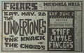 Frias Vale Hall concert flyer 1979