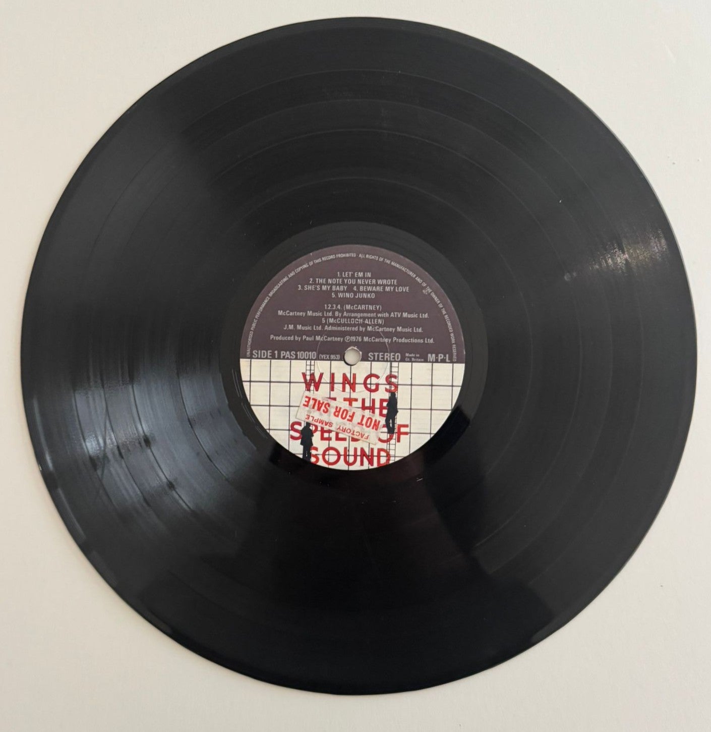 Wings At the Speed of Sound signed album