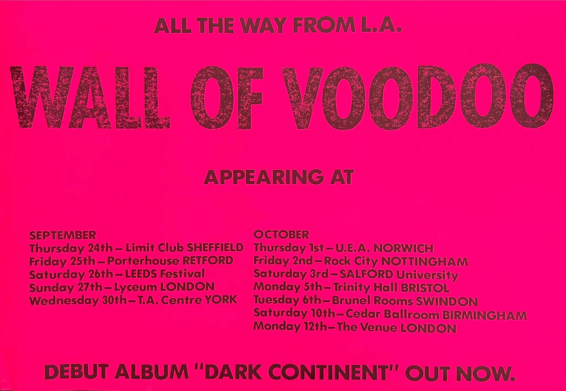 The Wall of Voodoo U2 support gig poster 1981