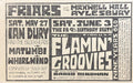 Ian Dury and the Blockheads Friars Aylesbury flyer