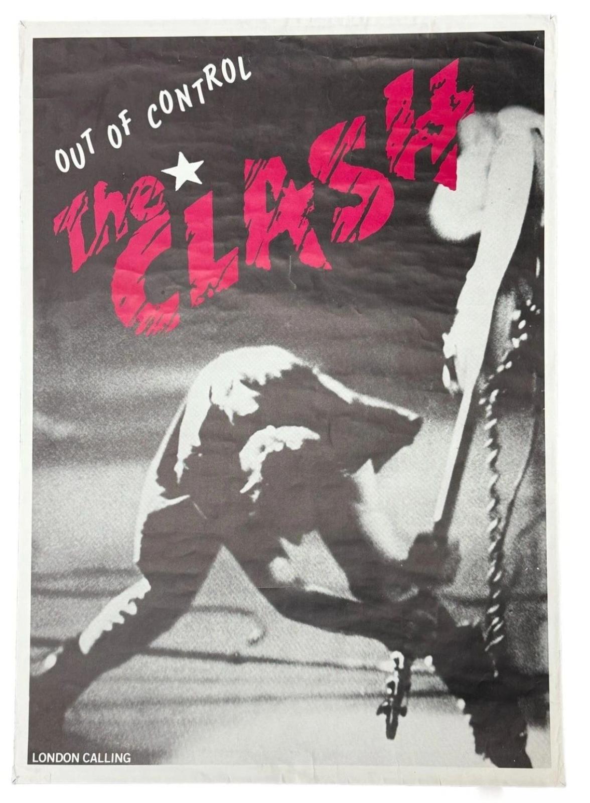The Clash “Out of Control” promotional poster 1984