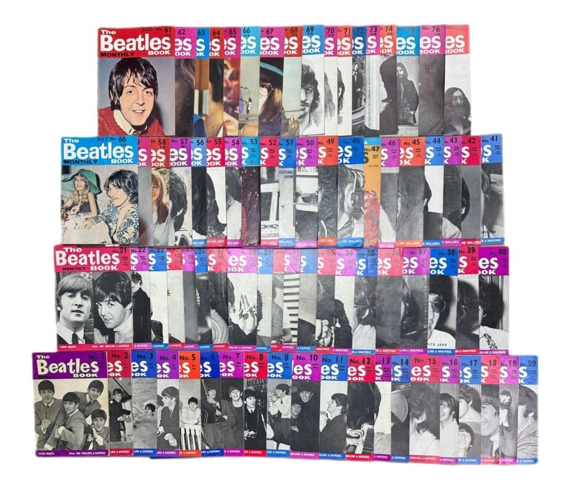 The Beatles Book Monthly Magazines Complete Set 1-77
