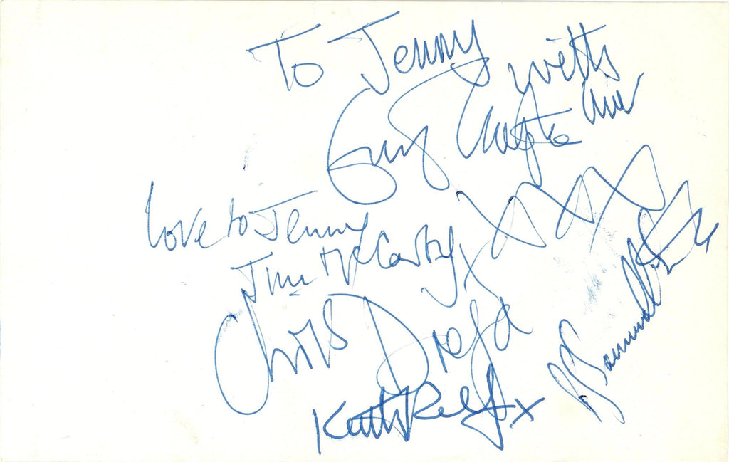 The Yardbirds Signed Columbia records promo card 1964