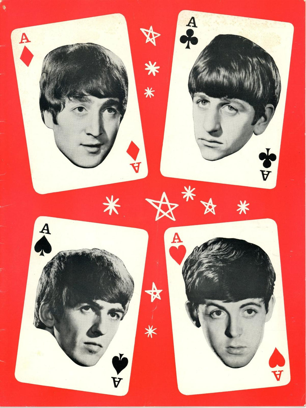 The Beatles Original 1964 UK Tour Programme 4 Aces Cover