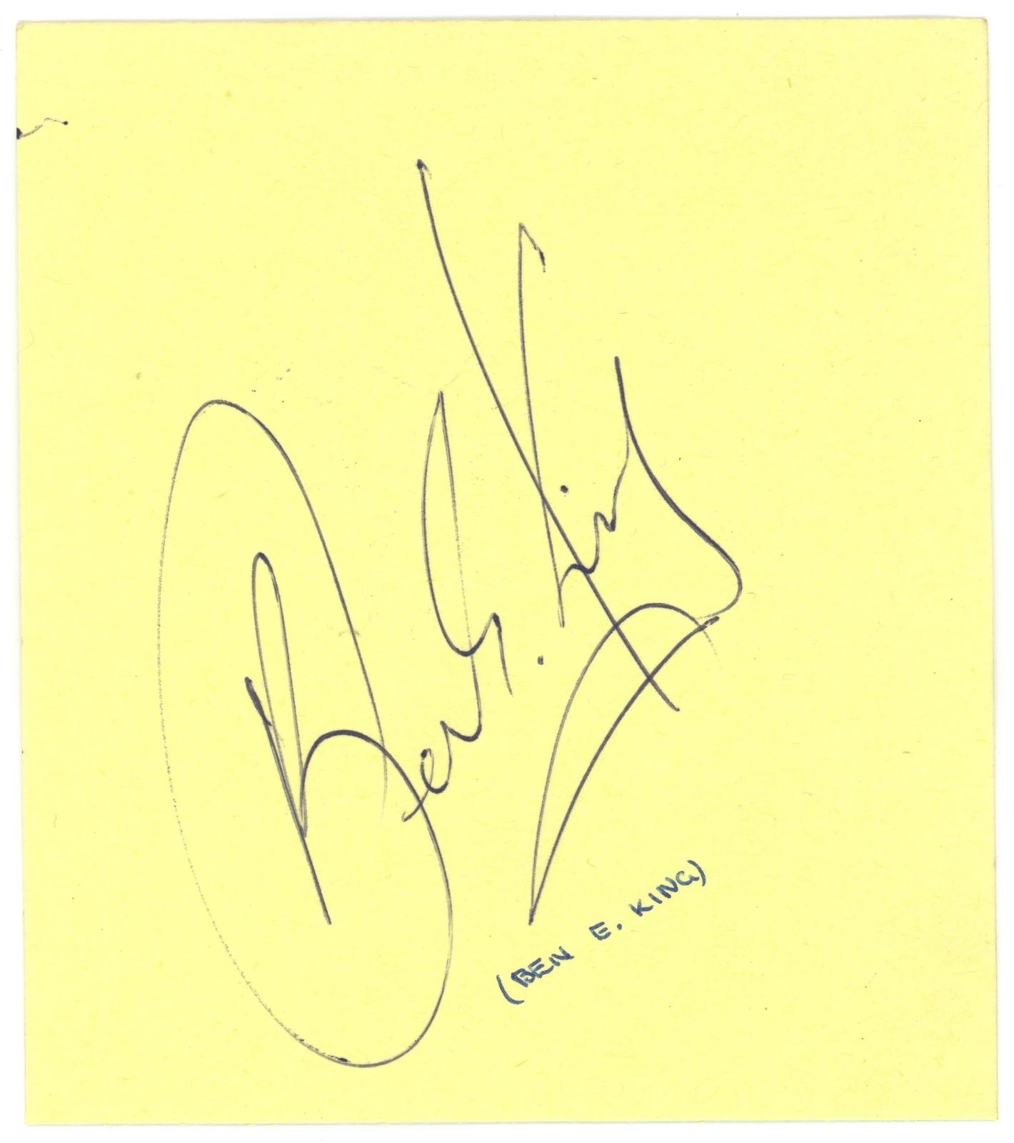 Ben E. King Autograph 1964