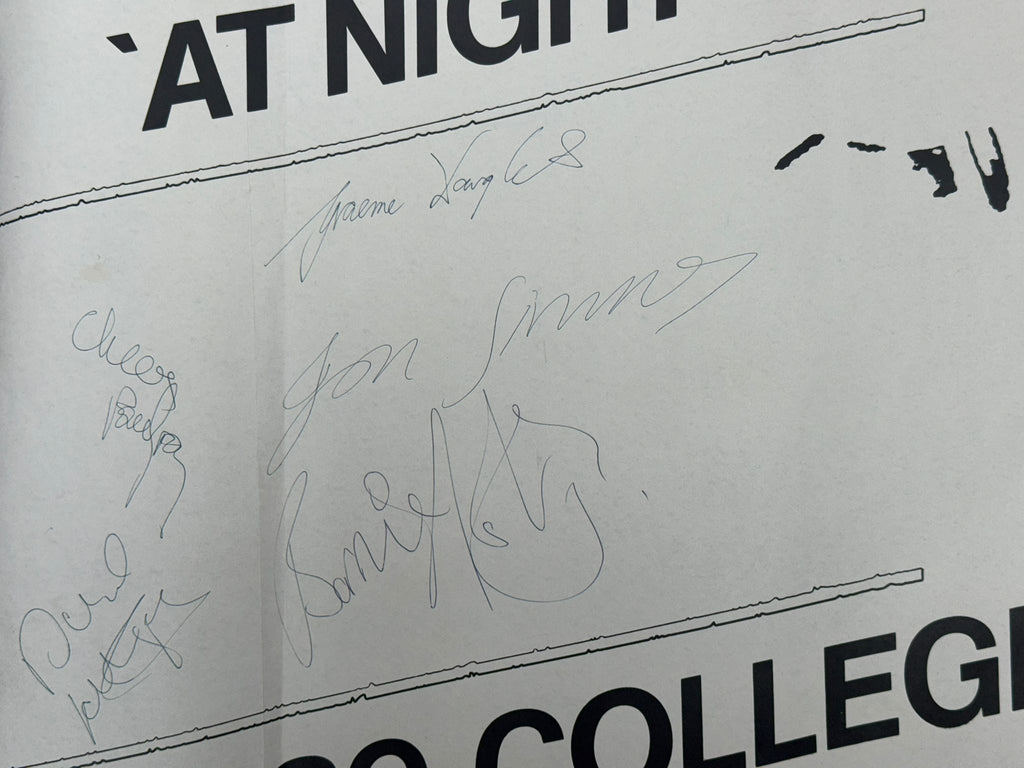 Eddie and The Hot Rods signed college tour poster 1980