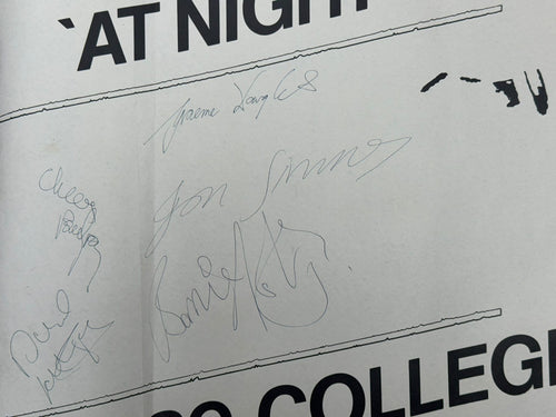 Eddie and The Hot Rods signed college tour poster 1980