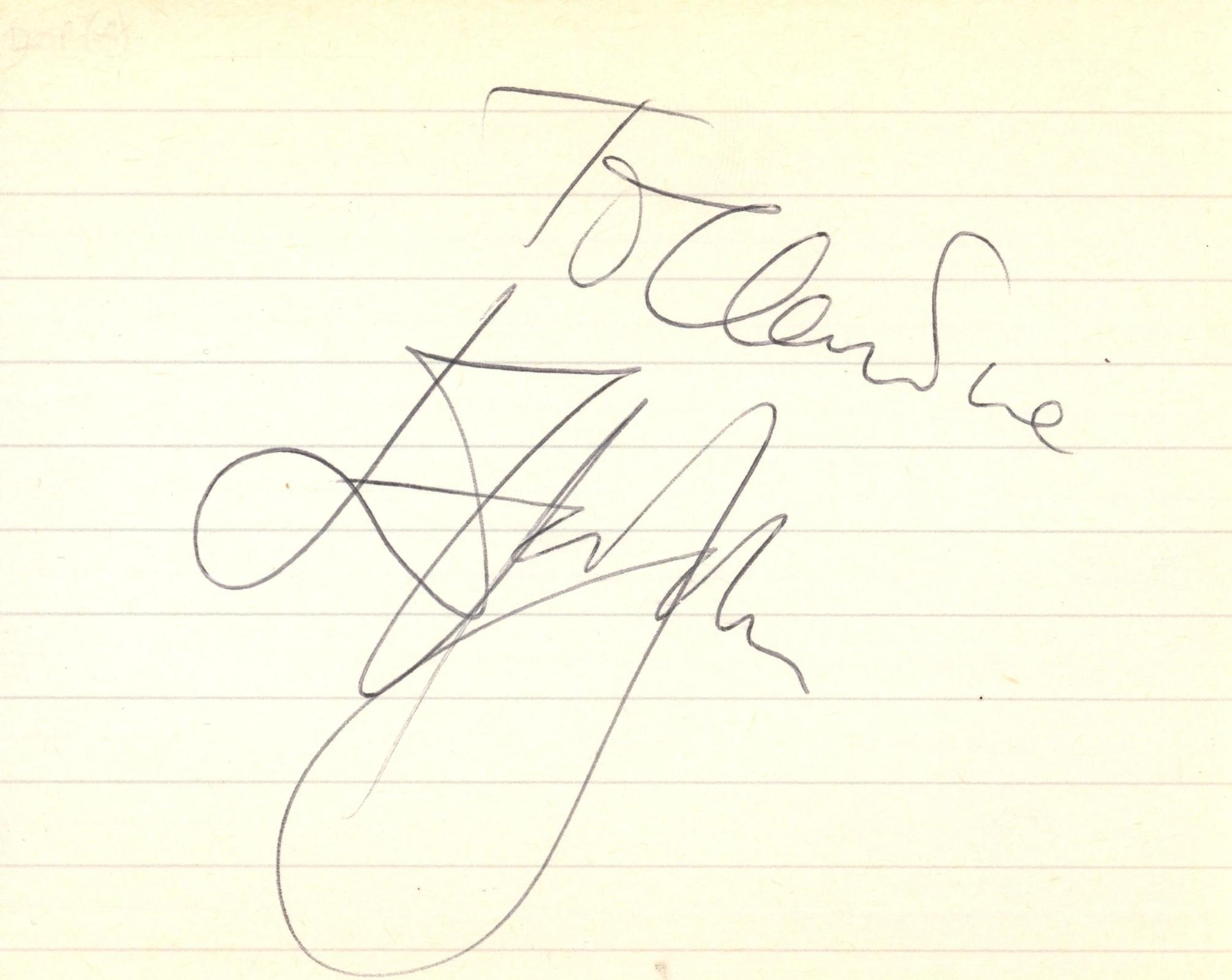 Elton John Autograph 1980s