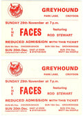 The Faces with Rod Stewart — Greyhound Hotel, Croydon Tickets, 1970