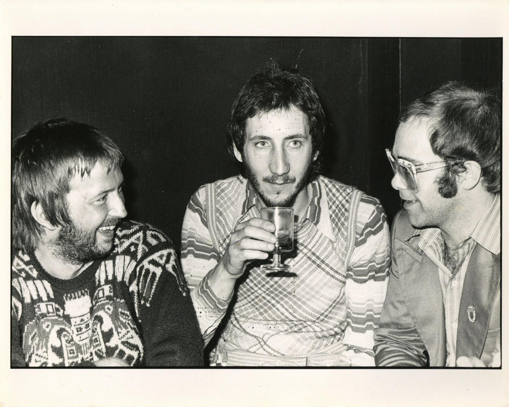Eric Clapton, Pete Townshend and Elton john Photograph 1974