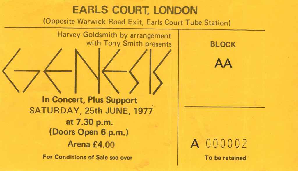 Genesis European Tour "Picturebook" tour programme And tickets 1977