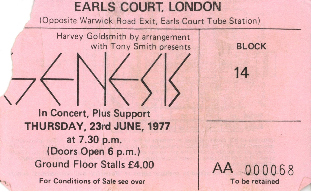 Genesis European Tour "Picturebook" tour programme And tickets 1977