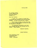 A carbon letter sent to George Martin 1969
