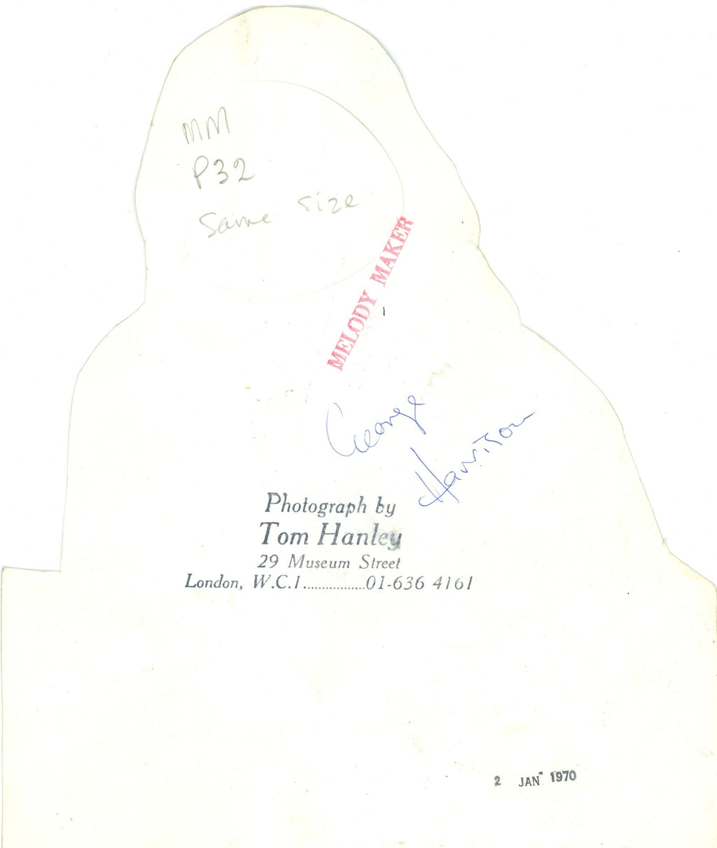 George Harrison Melody Maker cut-out photograph
