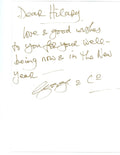 George Harrison Signed Christmas Card to Hilary Gerrard
