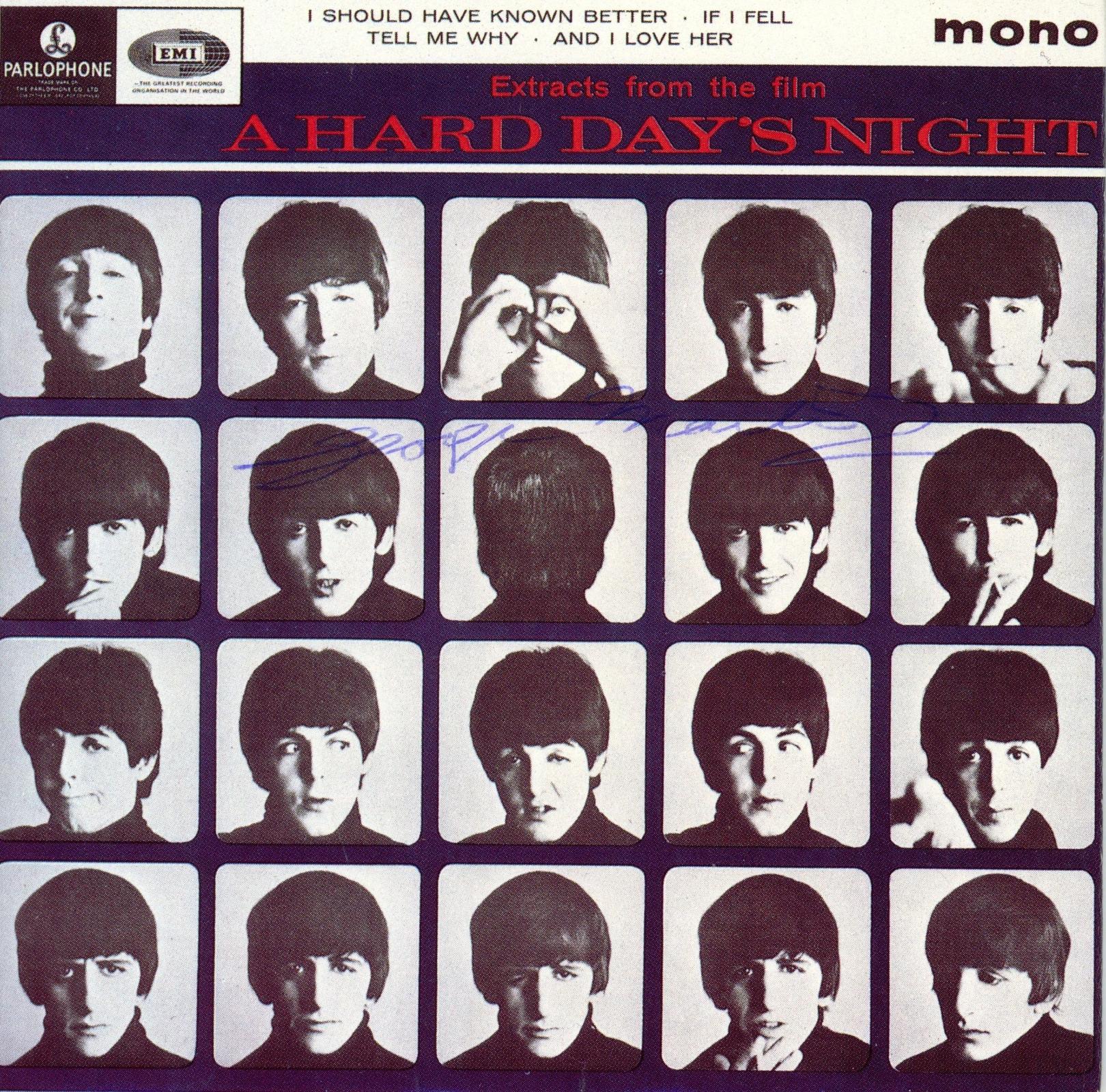 George Martin signed “The Beatles - Extracts From The Film A Hard Day's Night" CD