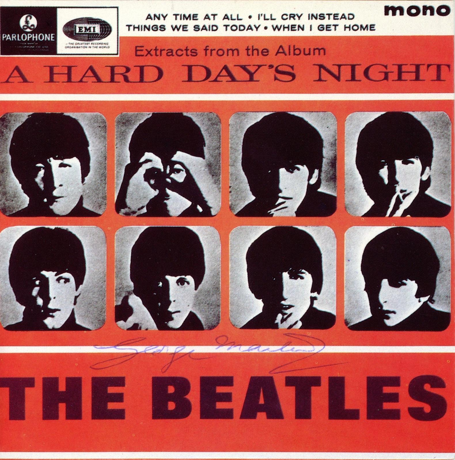 George Martin signed "Extracts from the Album A Hard Day’s Night" CD