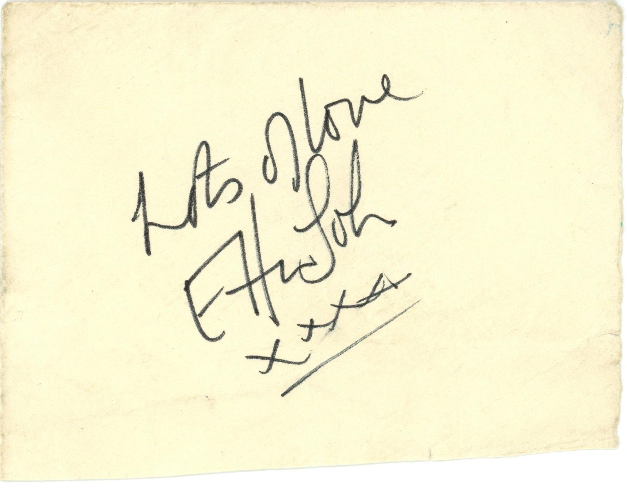 Elton John 1973 Autograph