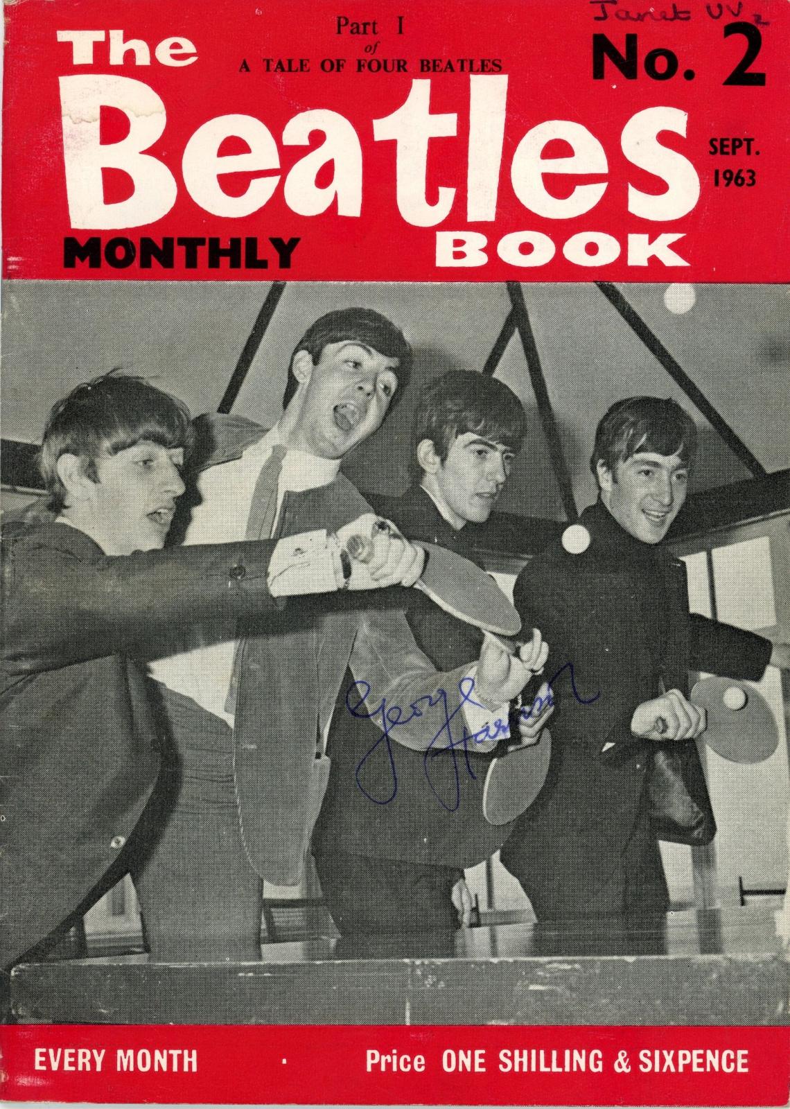 George Harrison signed Beatles monthly No:2