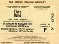 The who ticket stub 1979