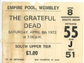 The Grateful Dead Ticket Stub