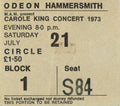 Carole king ticket stub