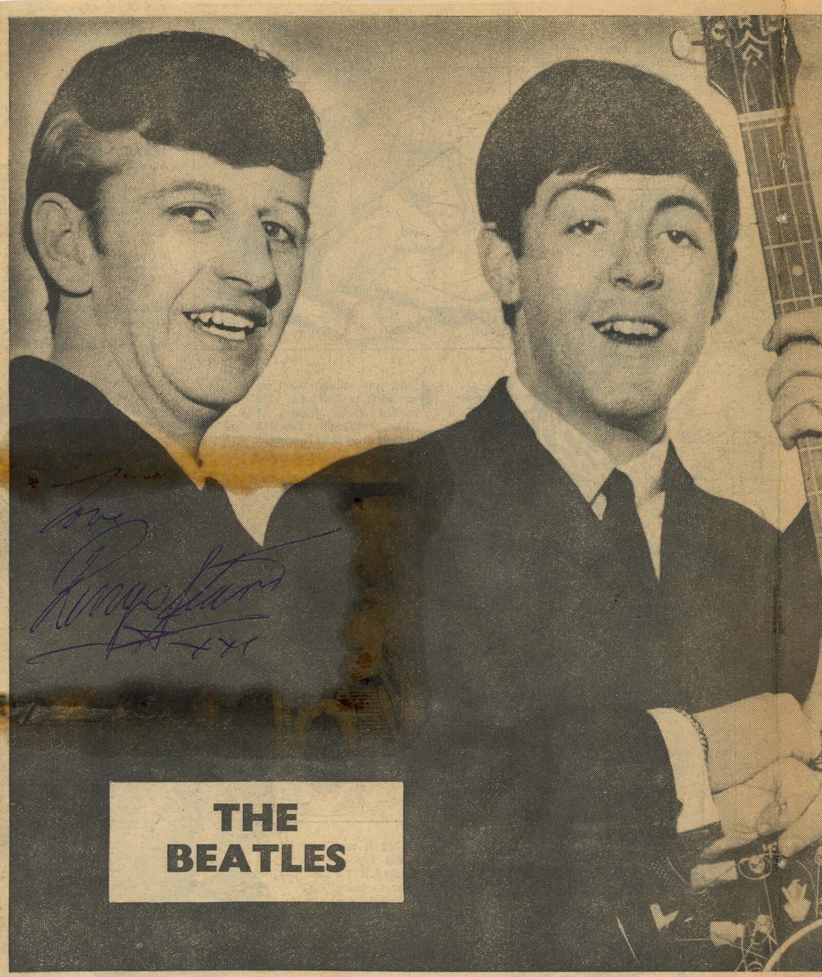 Ringo Starr 1963 Liverpool autograph