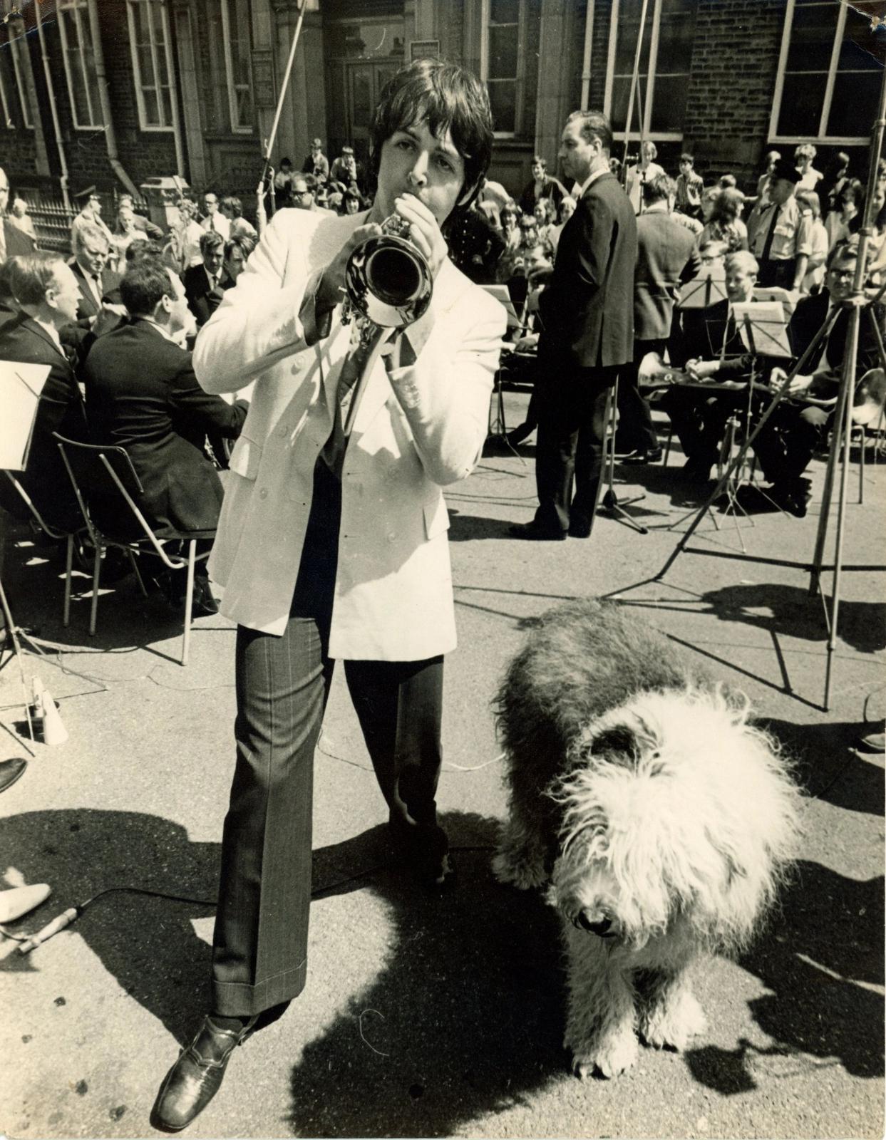 Paul McCartney Black Dyke Mills Band photograph 1968