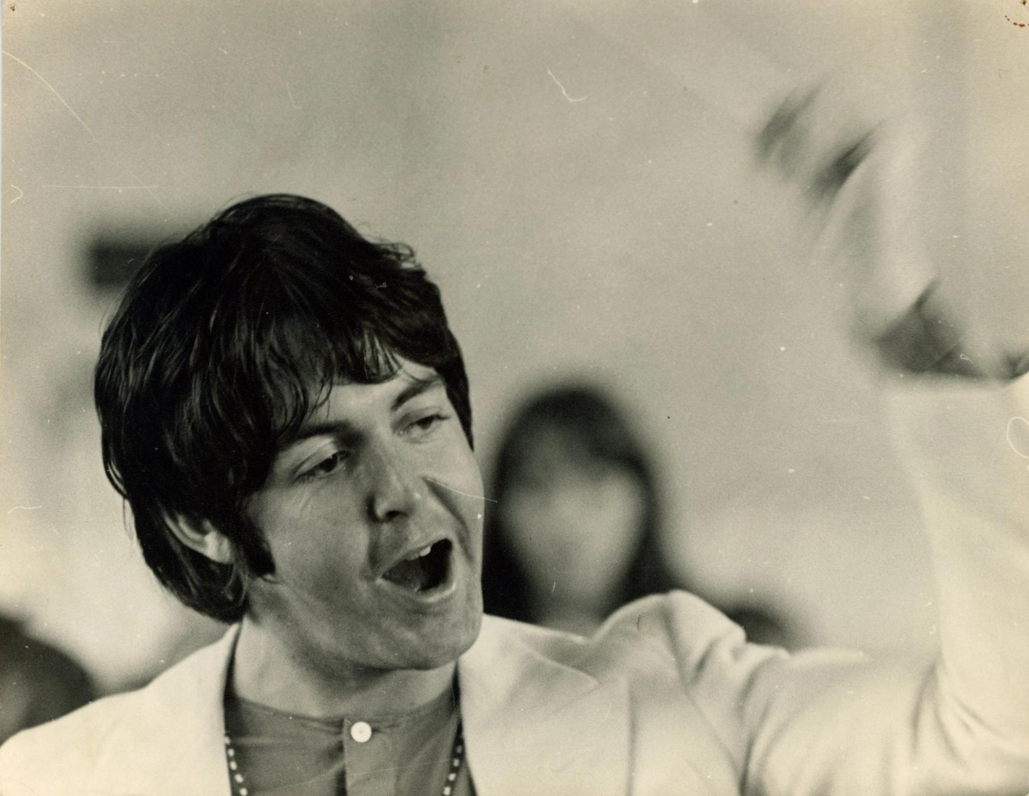 Paul McCartney Black Dyke Mills Band Photograph 1968