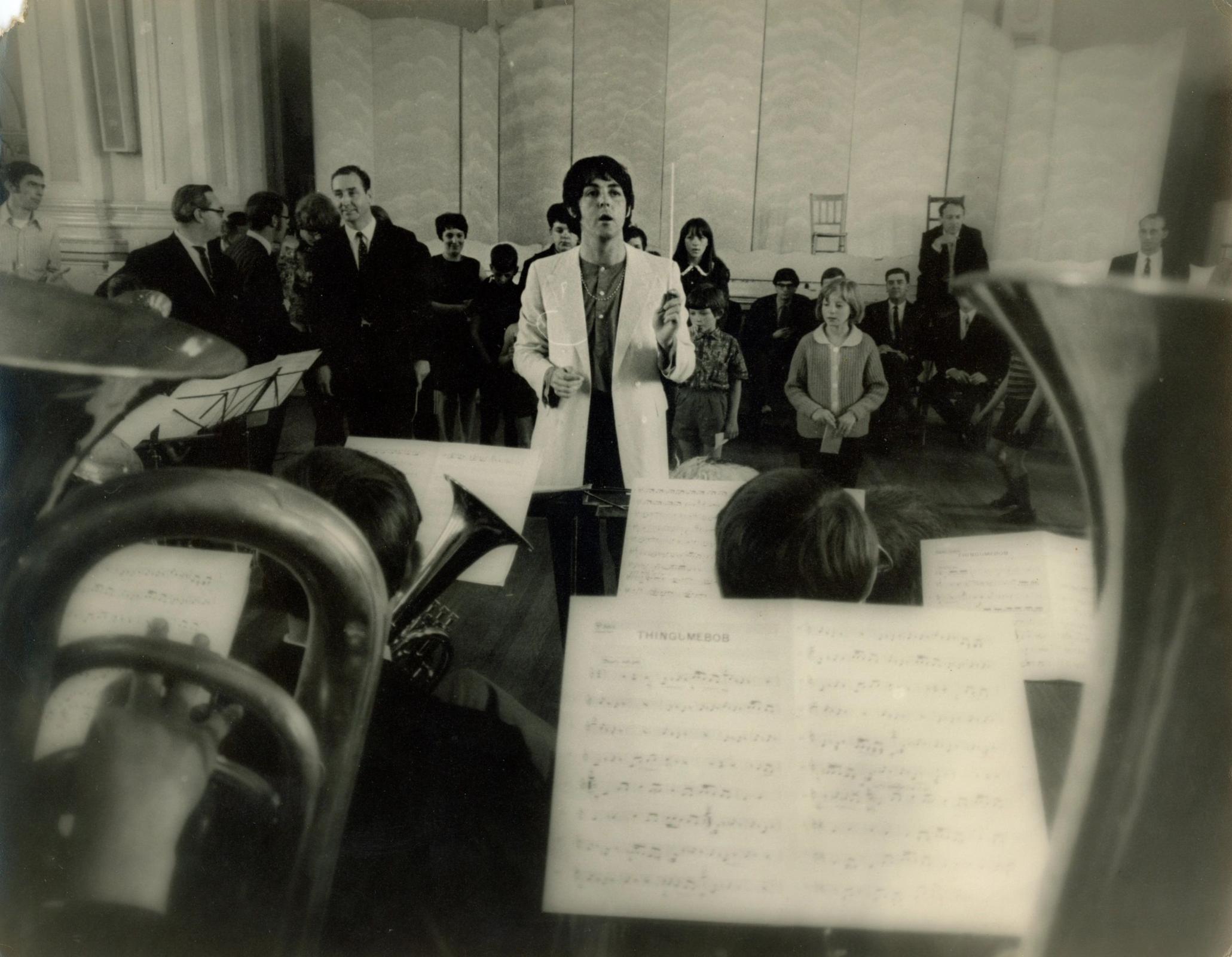 Paul McCartney Black Dyke Mills Band Photograph 1968