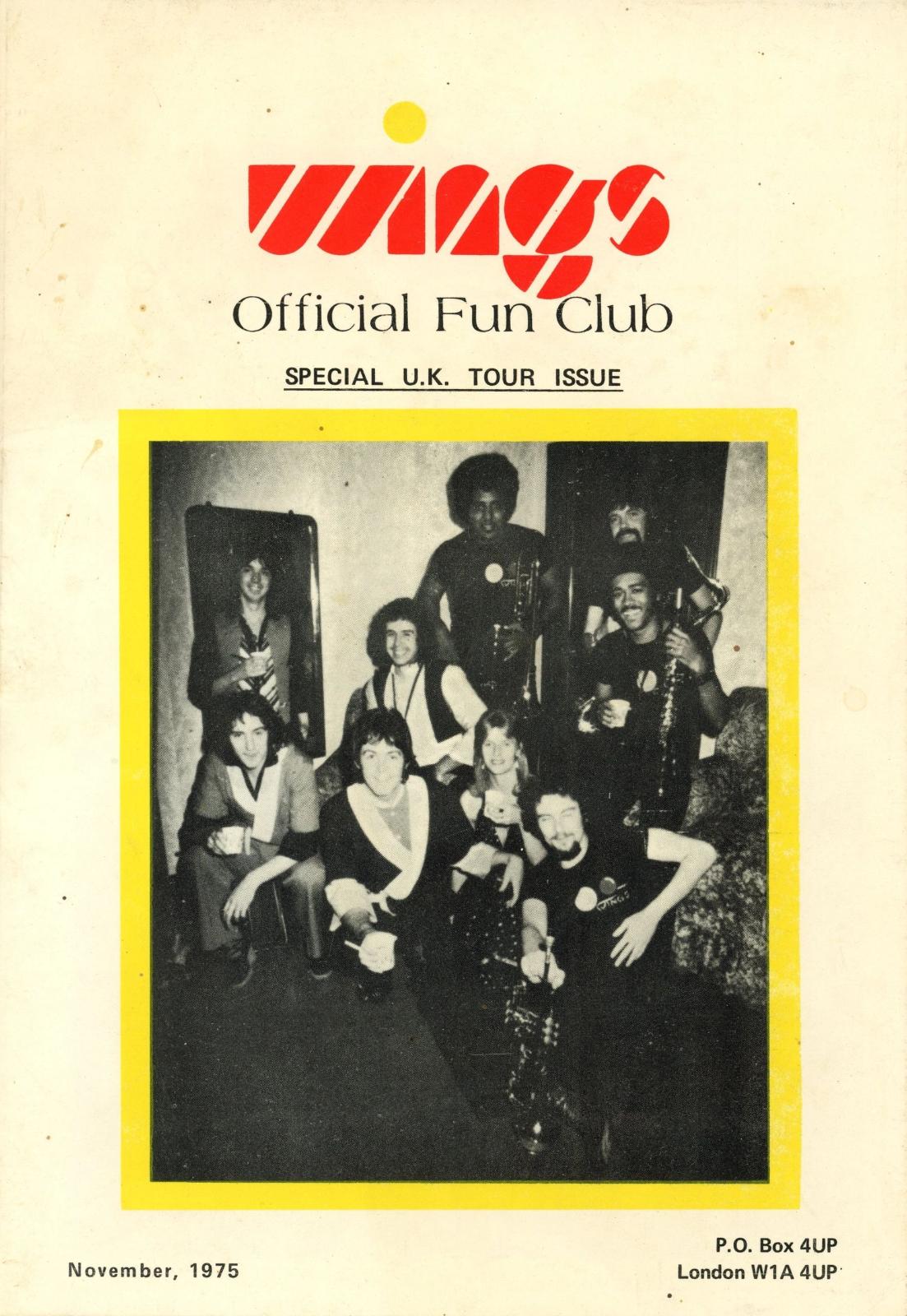 Wings official Fun Club Special U.K. Tour issue