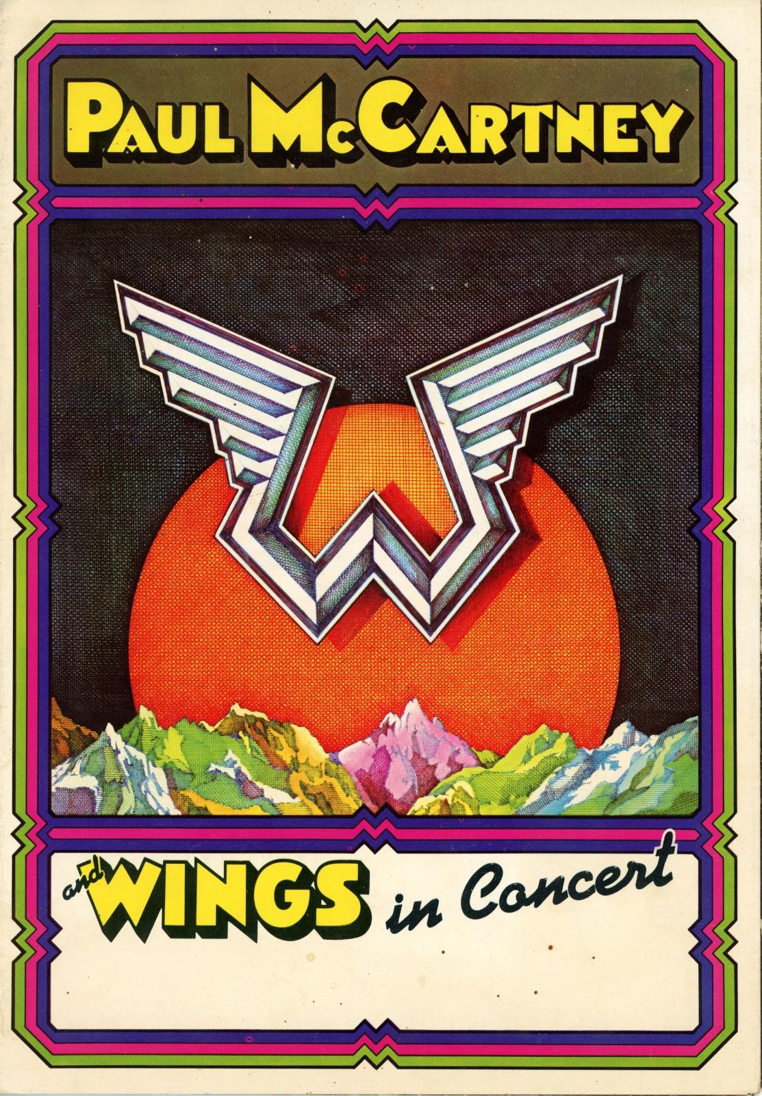 Paul McCartney and Wings concert programme 1975