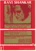 Ravi Shankar concert flyer