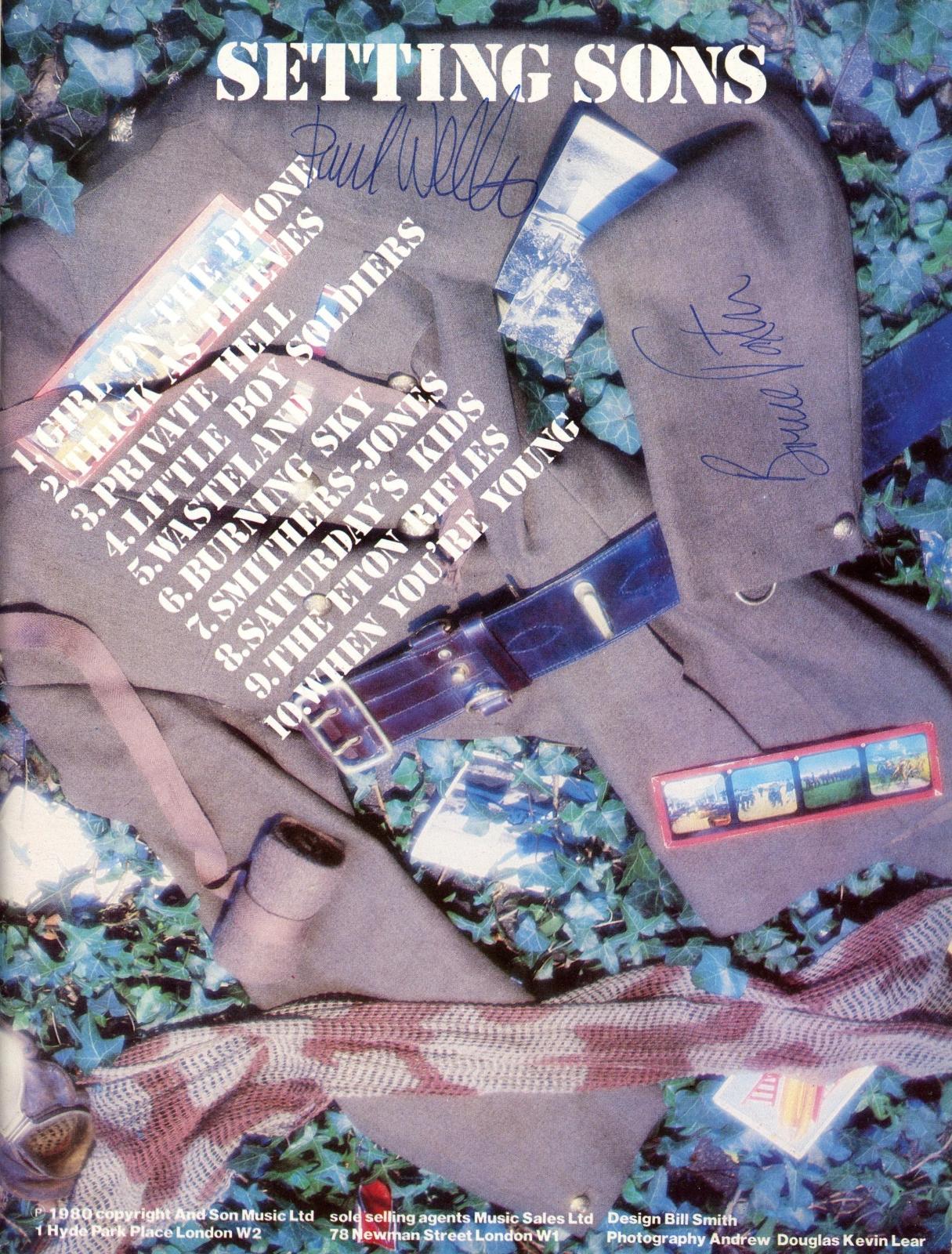 The Jam Signed setting sons Songbook 1979/80