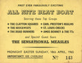 Bob Wooler 1965 All Night Beat Boat Liverpool Concert Ticket