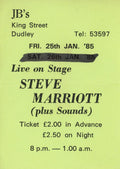 Steve Marriott concert ticket 1985