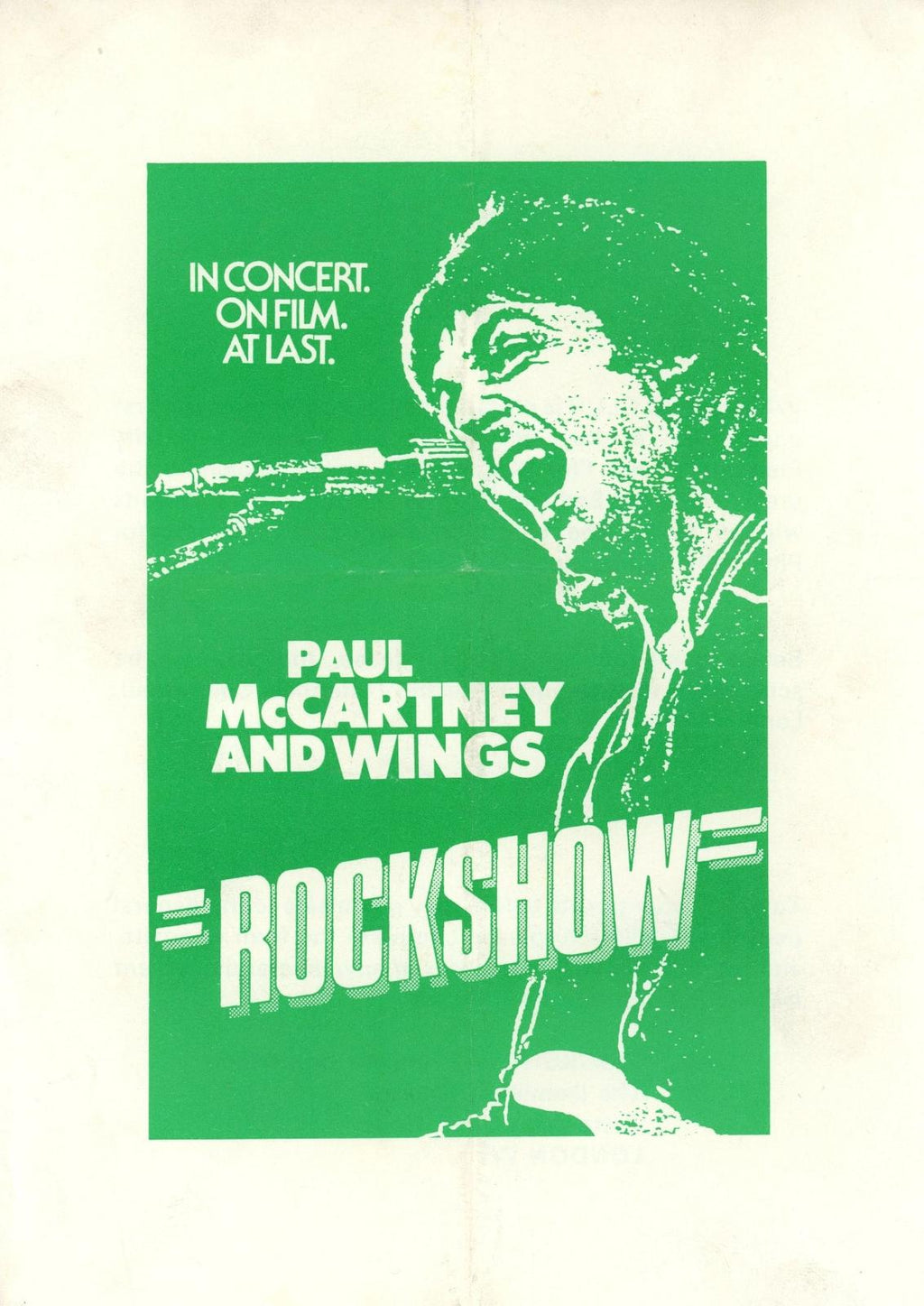 Paul McCartney and Wings Rockshow flyer and badge