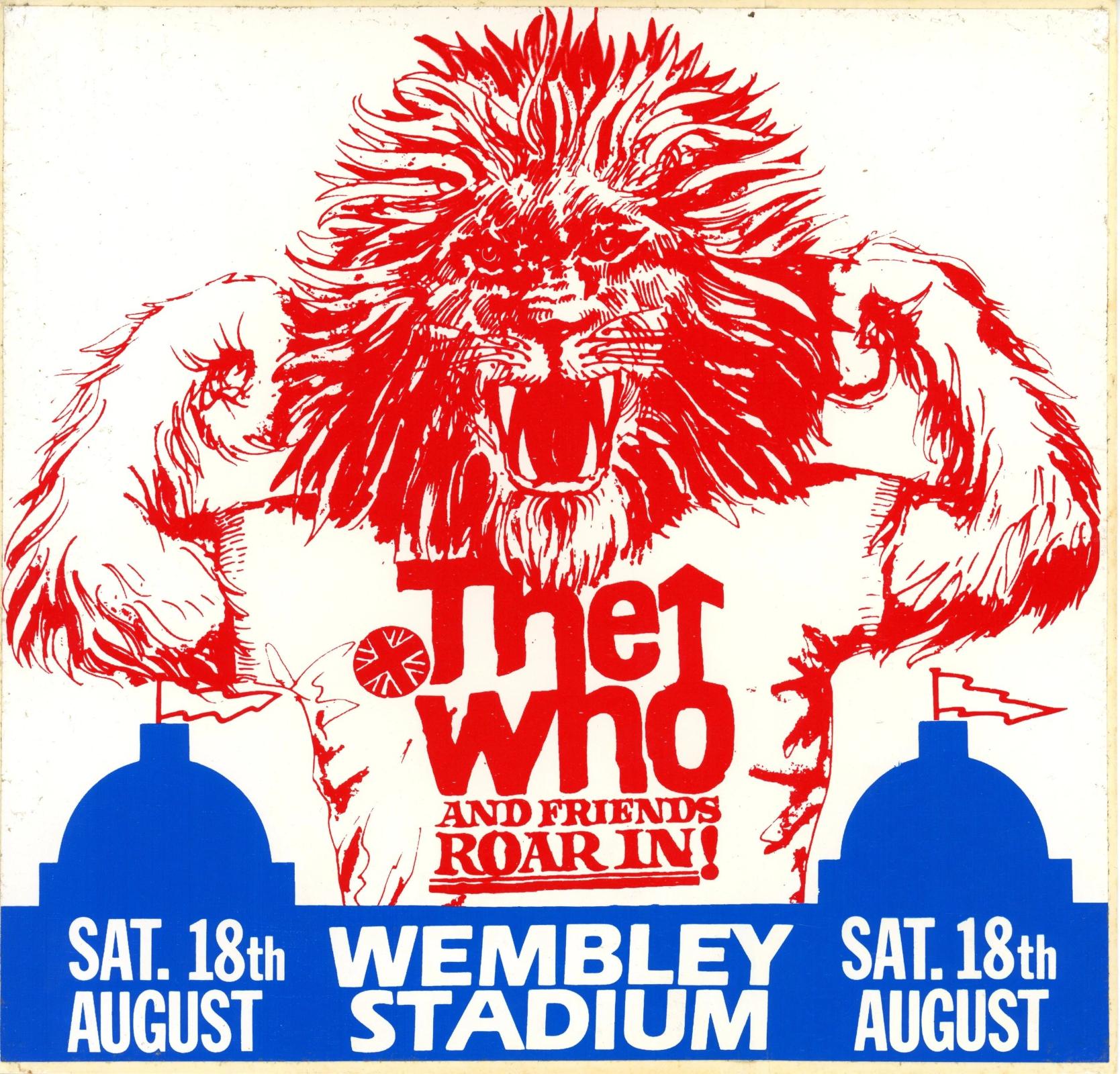 The Who unused 1979 Roar In sticker