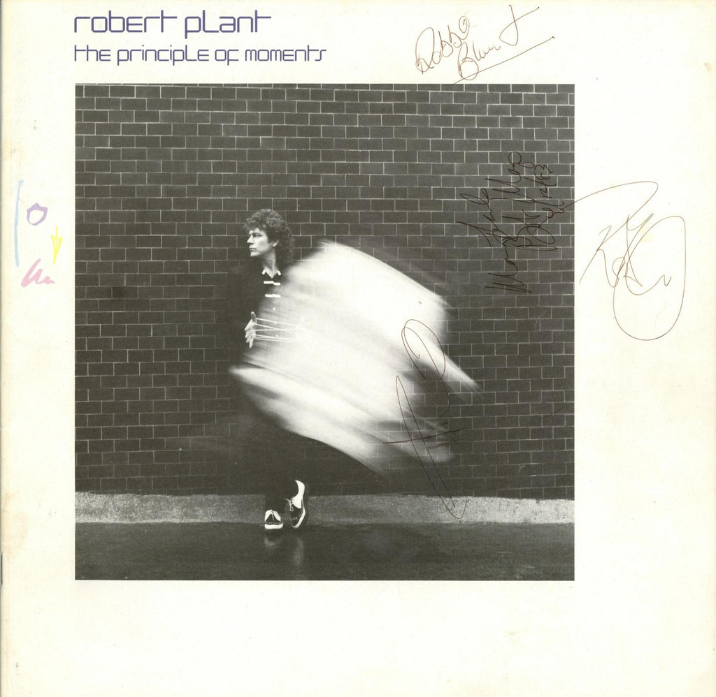 Robert plant and John Paul Jones signed tour programme 1983