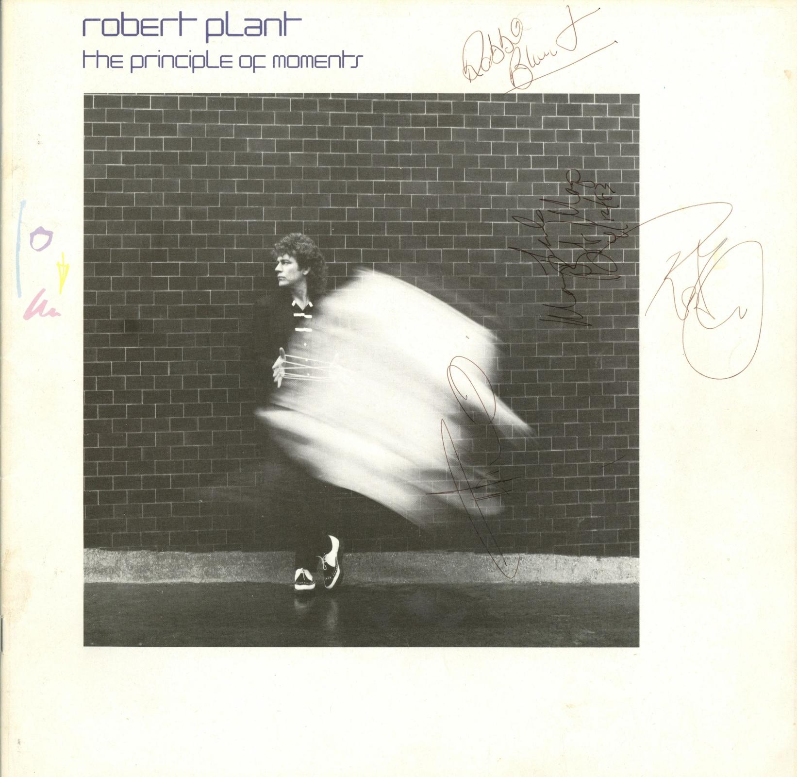 Robert plant and John Paul Jones signed tour programme 1983