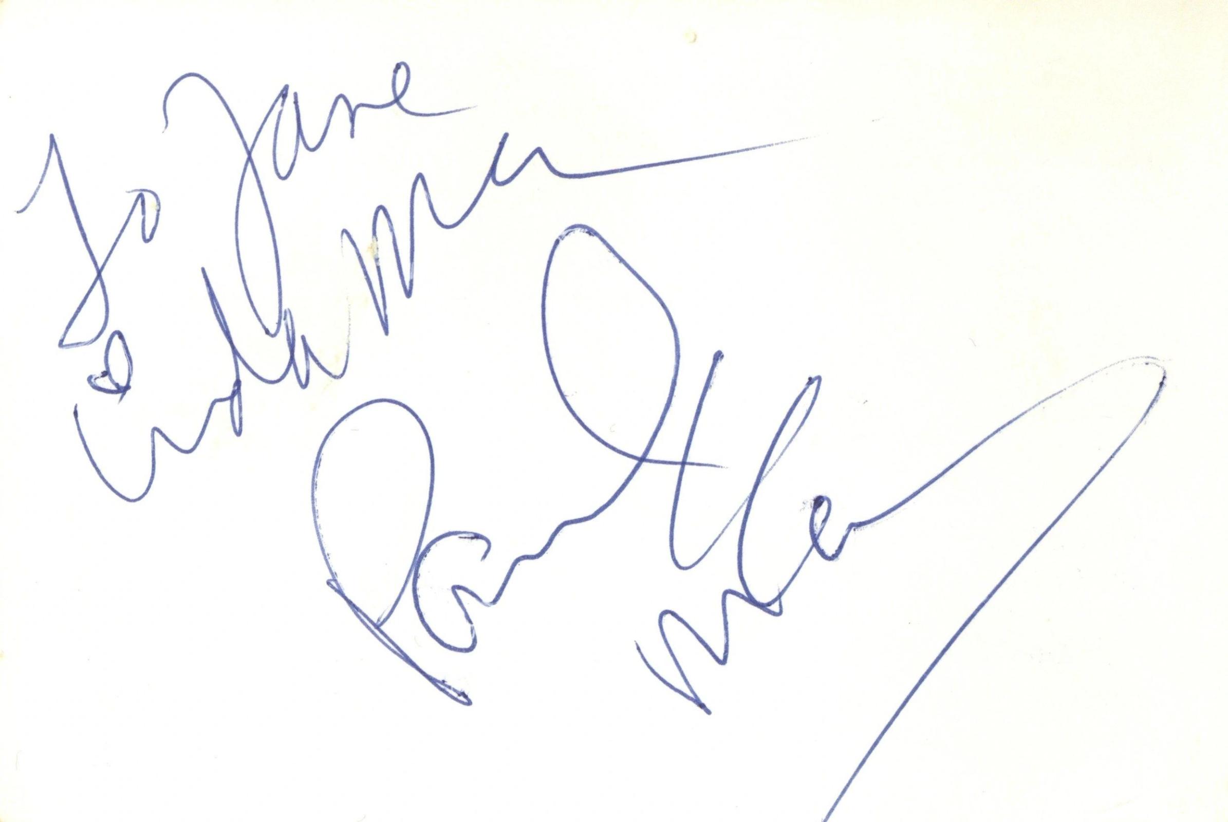 Paul and Linda McCartney autographs 1990s