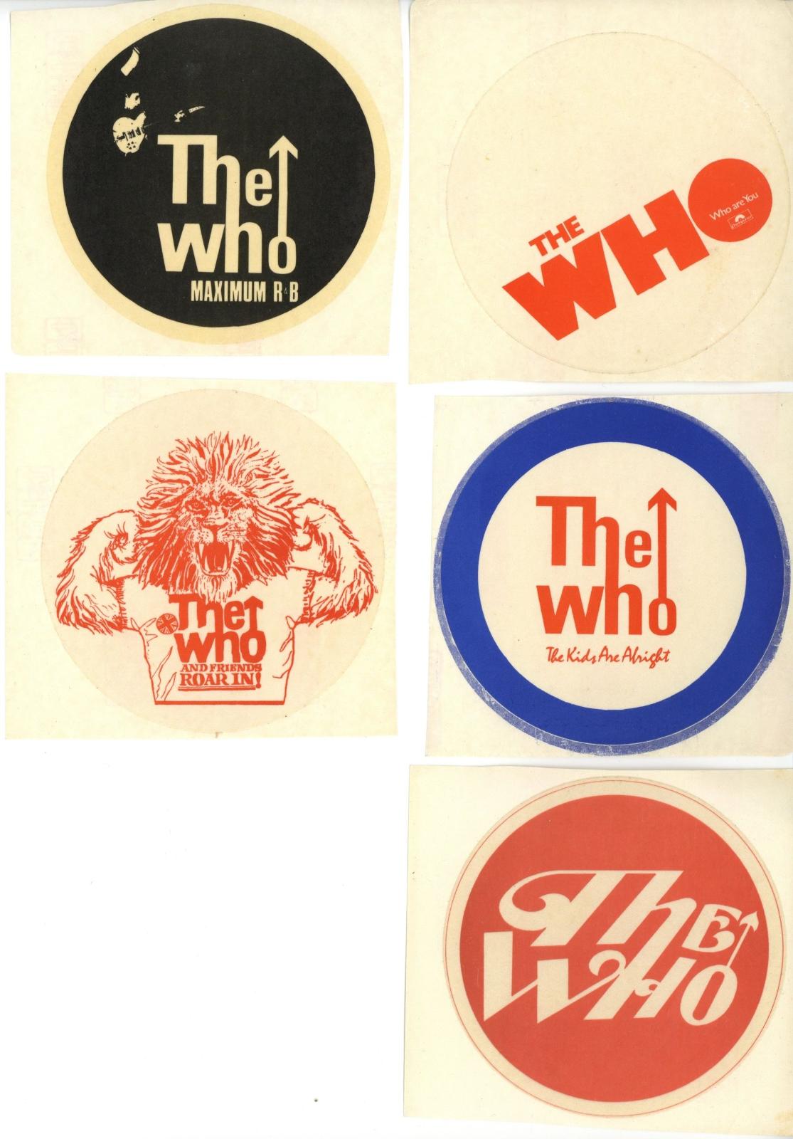 Collection of The Who stickers