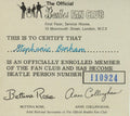 Official Beatles Fan Club membership card