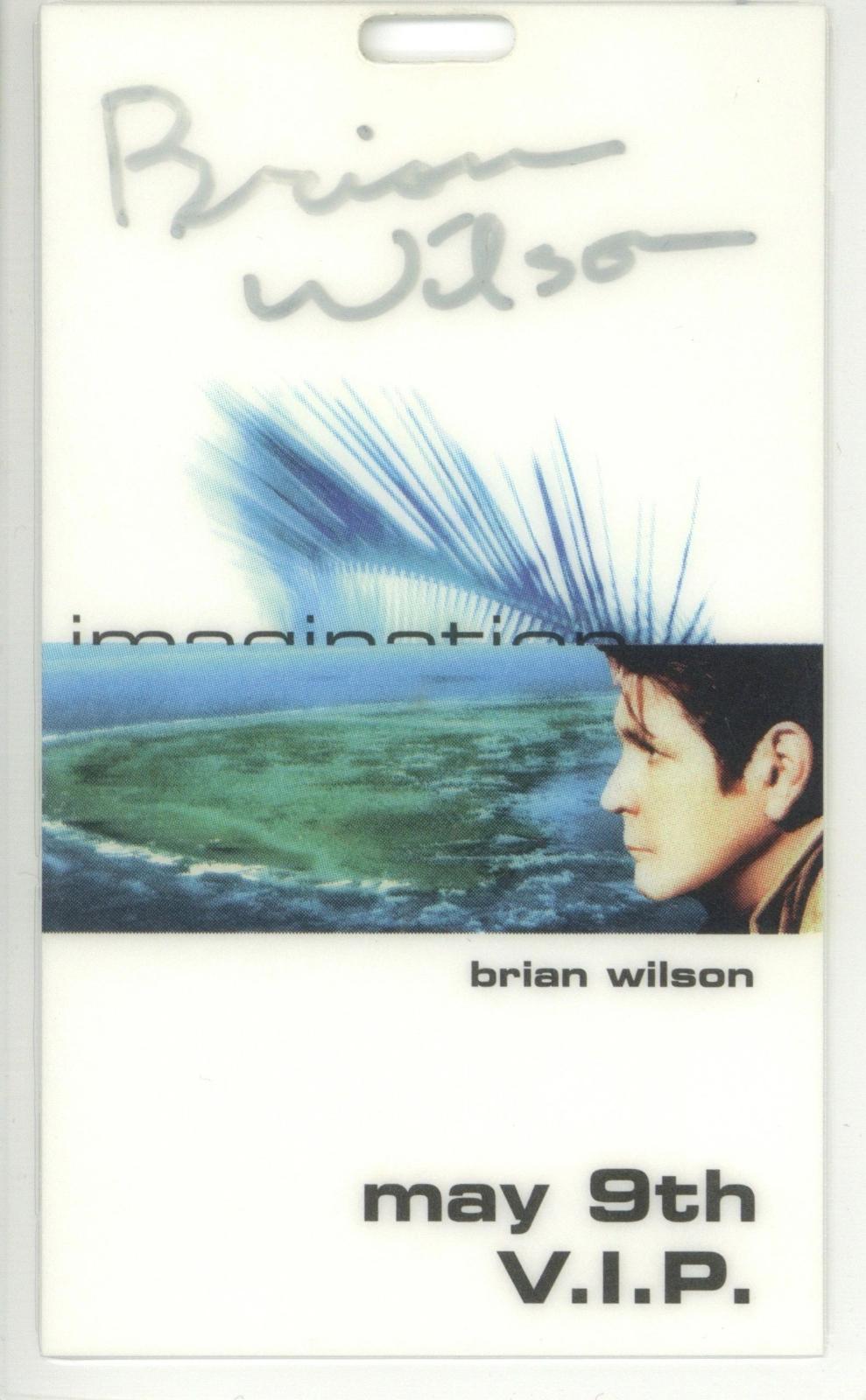 Brian Wilson signed V.I.P. Pass 1998