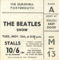 The Beatles Show ticket stub Portsmouth 1963