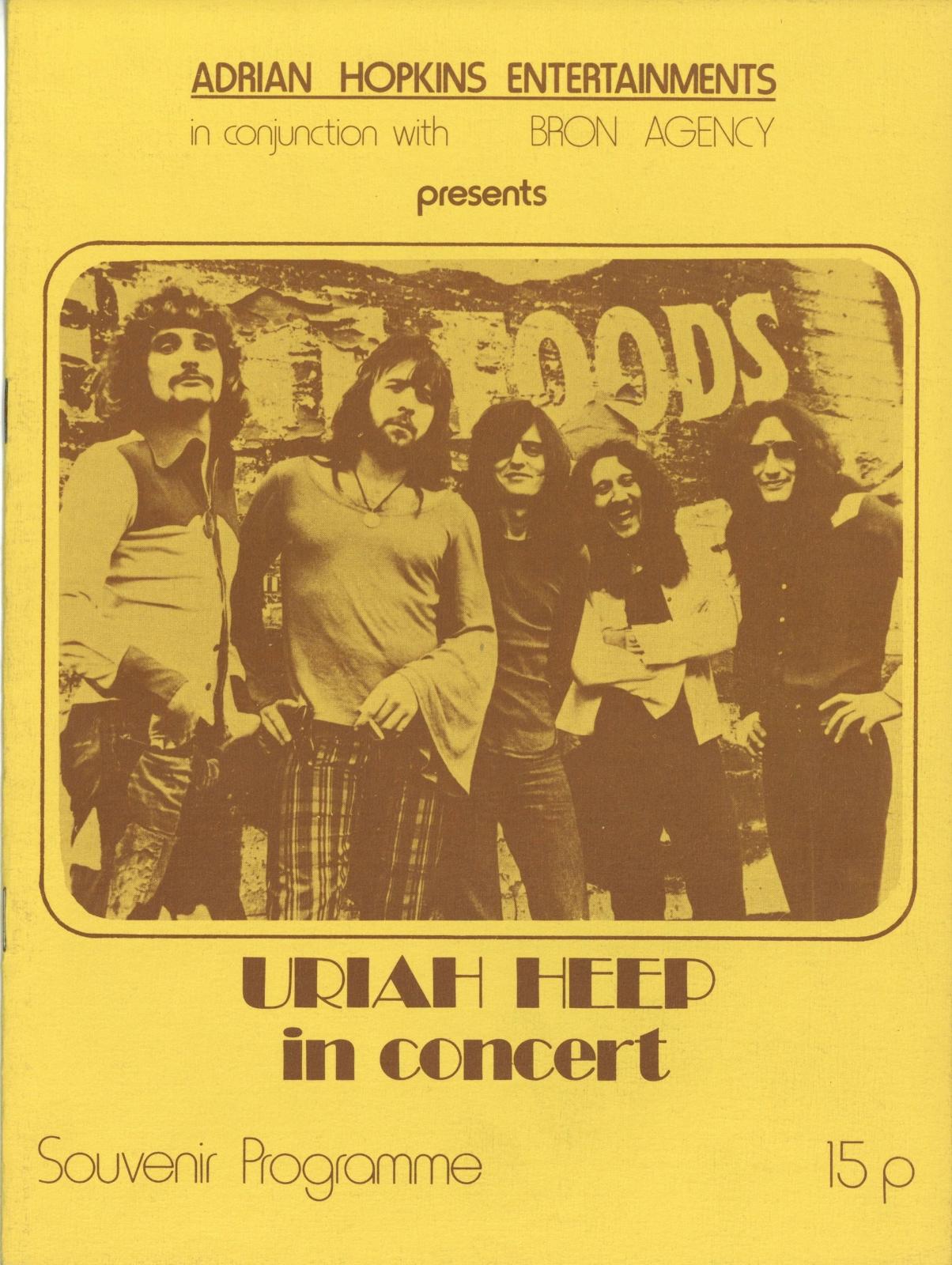 Uriah Heep 1972 Uk tour programme
